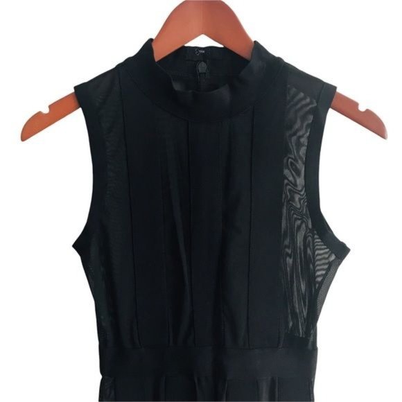 Mesh Bandage Striped Night Out Party Jumpsuit 2pc In Black Size Medium NWOT - Picture 9 of 13